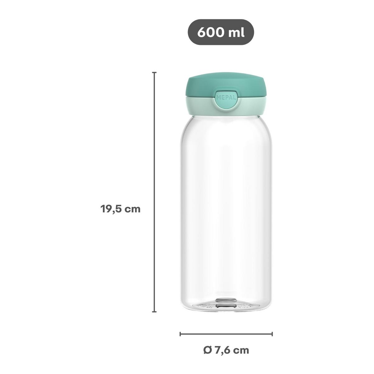 TRINKFLASCHE MIT KLAPPDECKEL Campus Cool Blue 600 ml - Blau, Kunststoff (0.6L) - Mepal