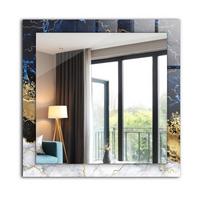 SPIEGEL 60 x 60 cm Rechteckig mit Aufdruck - Dunkelblau, Glas (60/60/0.4cm) - TULUP