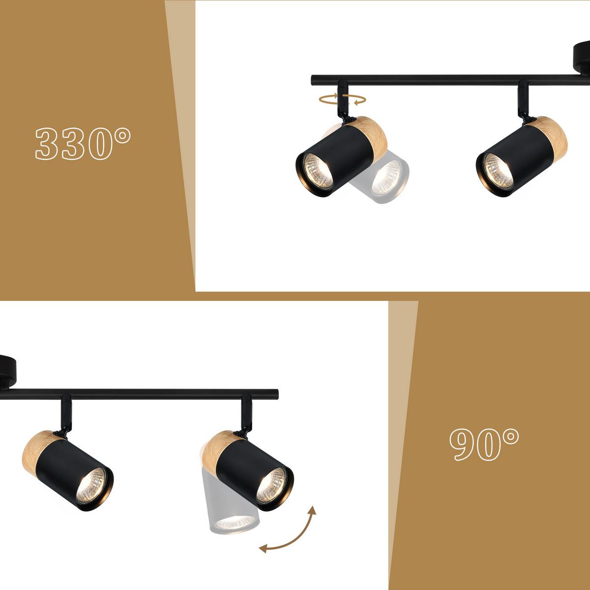 DECKENSTRAHLER Ameise 9/19/62cm - Schwarz, Metall (62/9/19cm) - ZMH