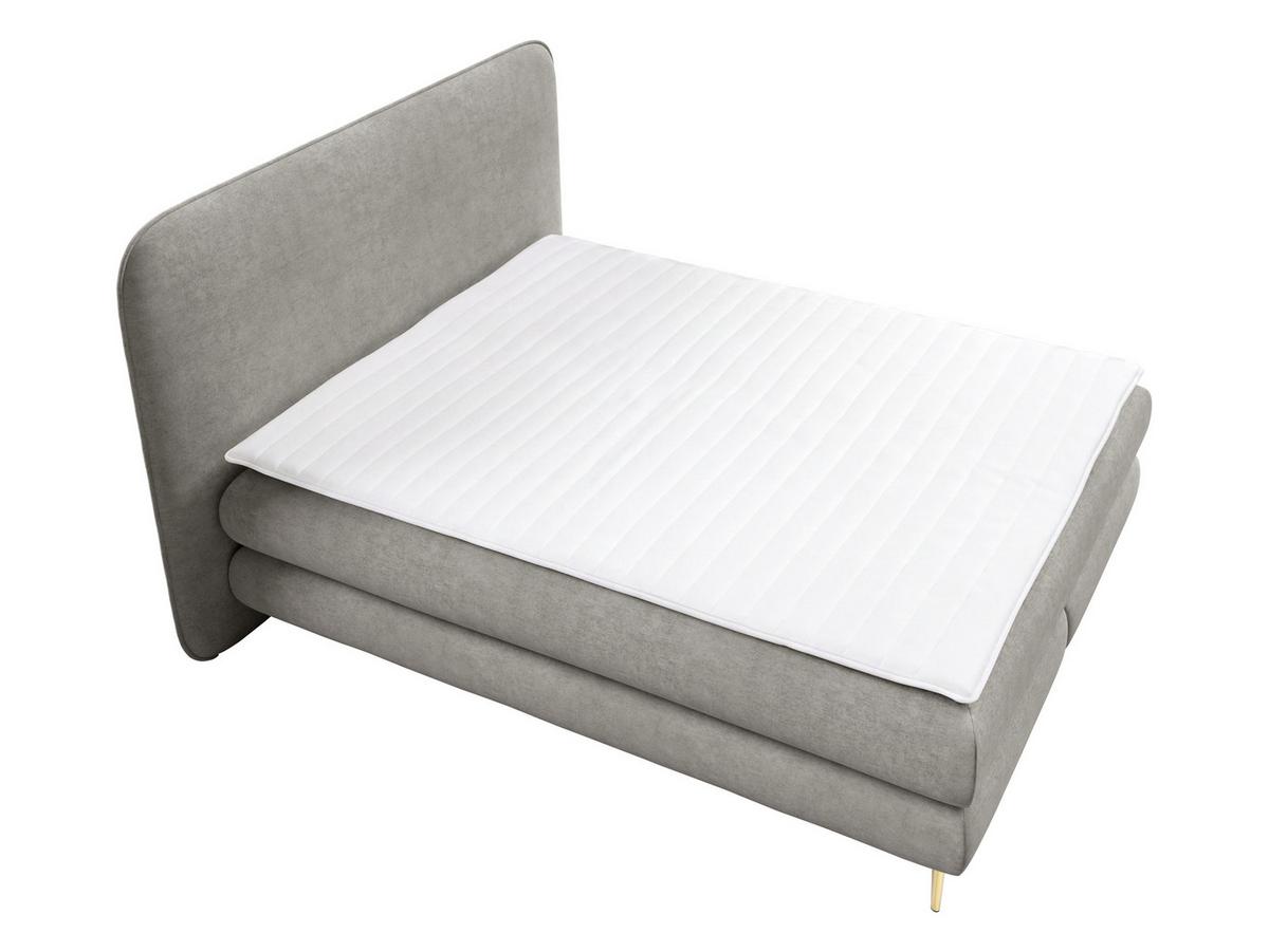 BOXBETT Amaretto - H3 - Goldfarben/Grau, Holz/Textil (140/200cm) - MIRJAN24