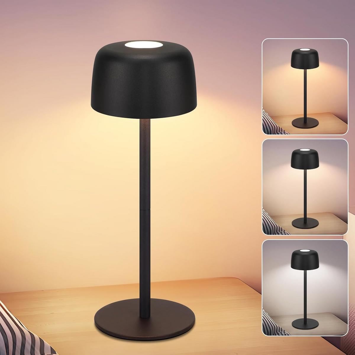 TISCHLAMPE Aquorinr 9/9/25 cm - Schwarz, Kunststoff/Metall (9/9/25cm) - ZMH