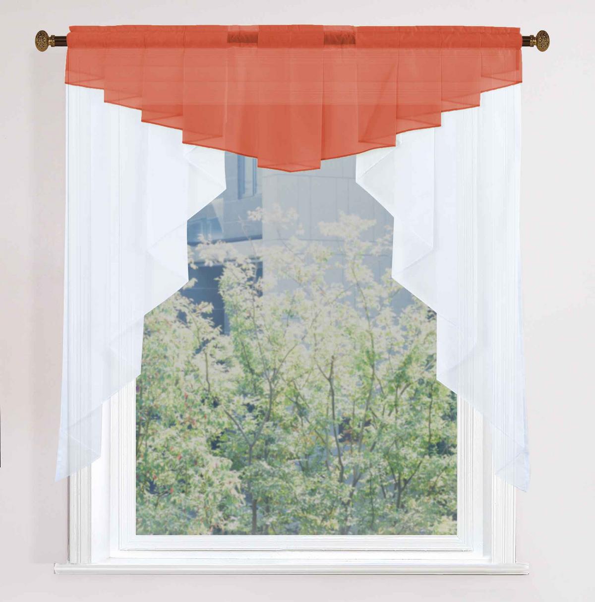 SCHEIBENGARDINE MEIßEN 100x100 cm Terrakotta - Terracotta, Textil (100/100cm) - Gardinenbox