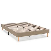 POLSTERBETT 140x190 cm Aura, Beige - Beige, Textil (190/140/30cm) - VS Venta-stock