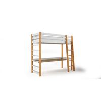 ETAGENBETT NICOLO 80x190 cm Weiß - Eichefarben/Weiß, Holz (80/190cm) - MASSENO