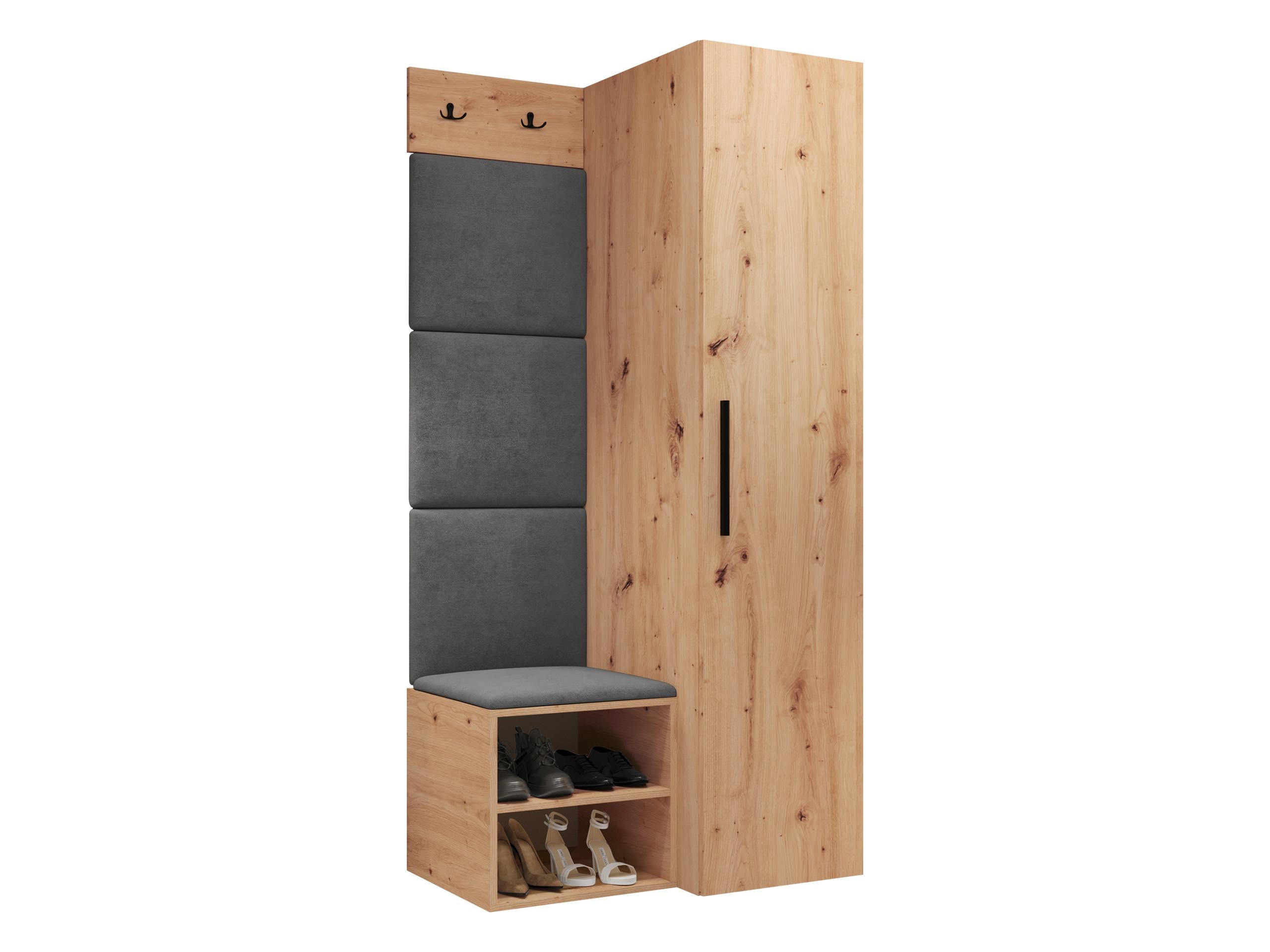 GARDEROBEN-SET Medi III - Schwarz/Eiche Artisan, Holzwerkstoff/Kunststoff (40/191/50cm) - MIRJAN24