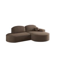 ECKSOFA Girona Mit Schlaffunktion - Braun, Holzwerkstoff/Textil (278/179cm) - Fun Möbel