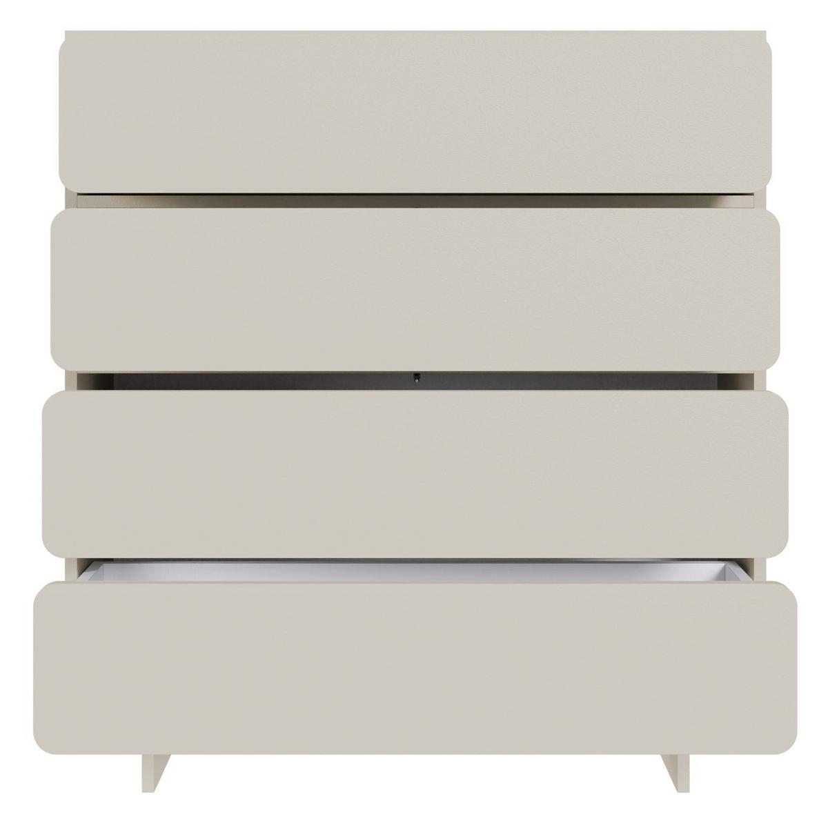 KOMMODE Wuwu Greige 101 cm - Taupe, Holzwerkstoff (100.8/111.8/35cm) - Selsey