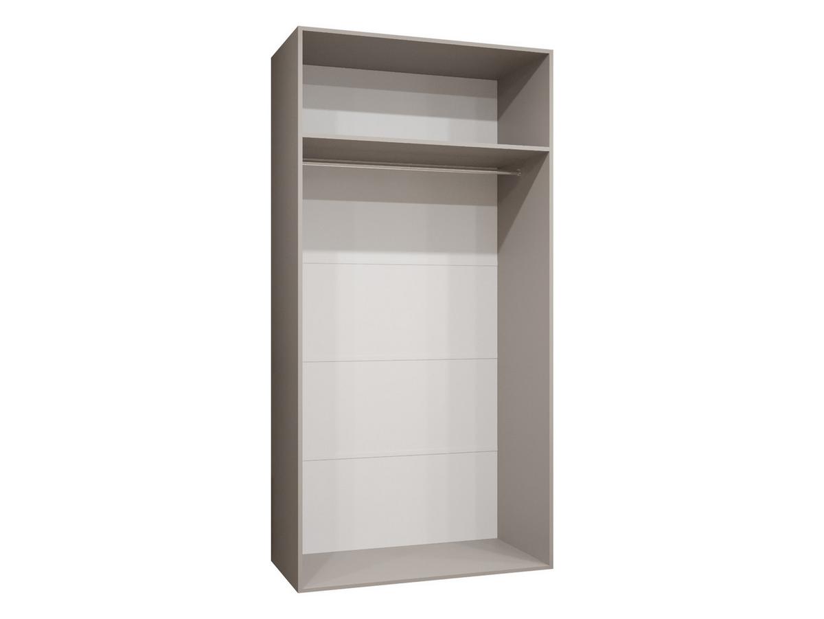 DREHTÜRENSCHRANK Mila II 100 - Nussbaumfarben/Schwarz, Holzwerkstoff/Kunststoff (100/202/52cm) - MIRJAN24