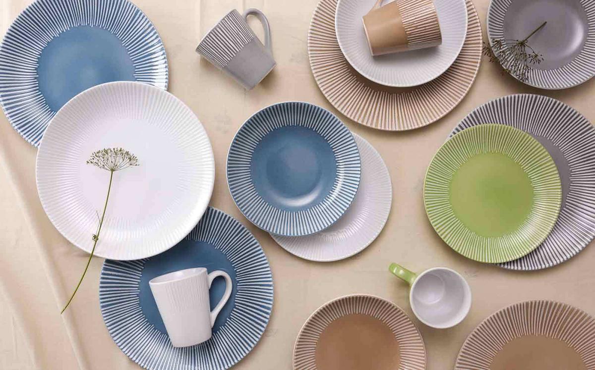 FRÜHSTÜCKS-SET Banda Beige 18-tlg. - Beige, Keramik (2/2/2cm) - Ritzenhoff Breker