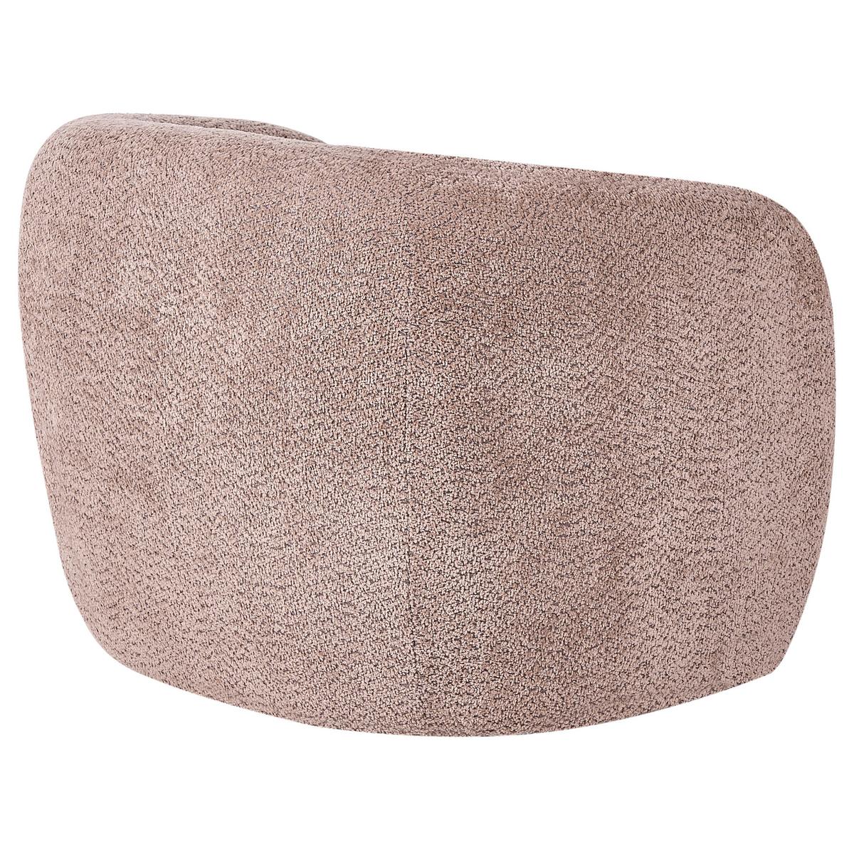 DREHSESSEL drehbar Stoff Taupe Tore - Taupe, Textil (85/67/80cm) - Beliani