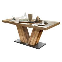 ESSTISCH ausziehbar Elena 180x90x76 Plankeneiche - Dunkelbraun, Holzwerkstoff (180/90/76cm) - 58aufmkessel