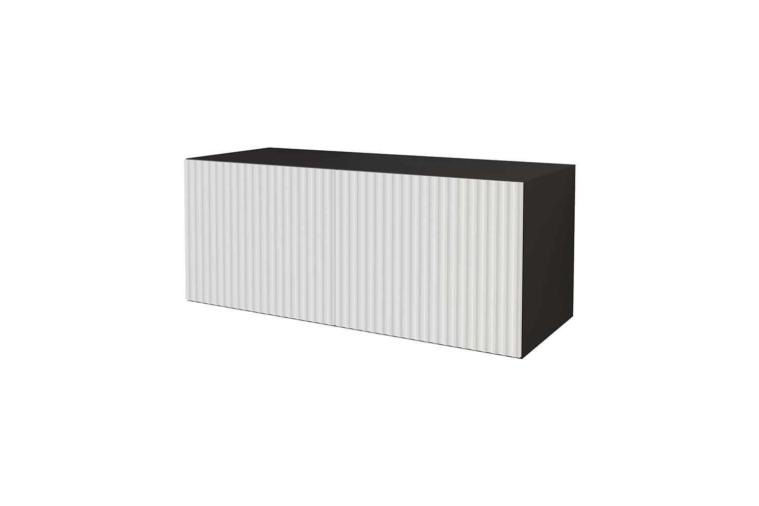 LOWBOARD NOA-2-W 100x40x40 cm - Schwarz / Weiß - Weiß, Holzwerkstoff (100/40/40cm) - ALTDECOR