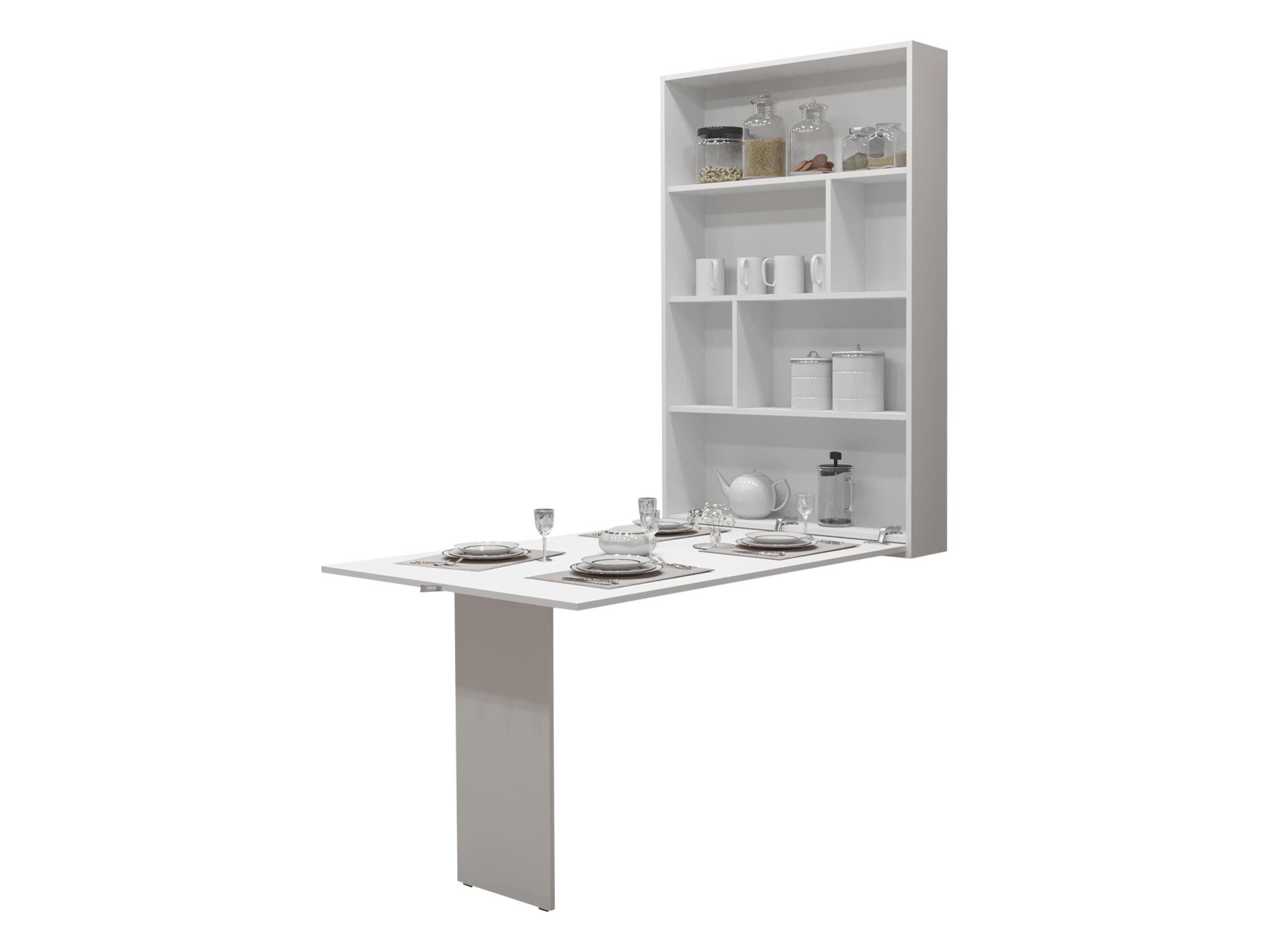 WANDKLAPPTISCH Abi - Weiß, Holzwerkstoff (85/203/19cm) - MIRJAN24