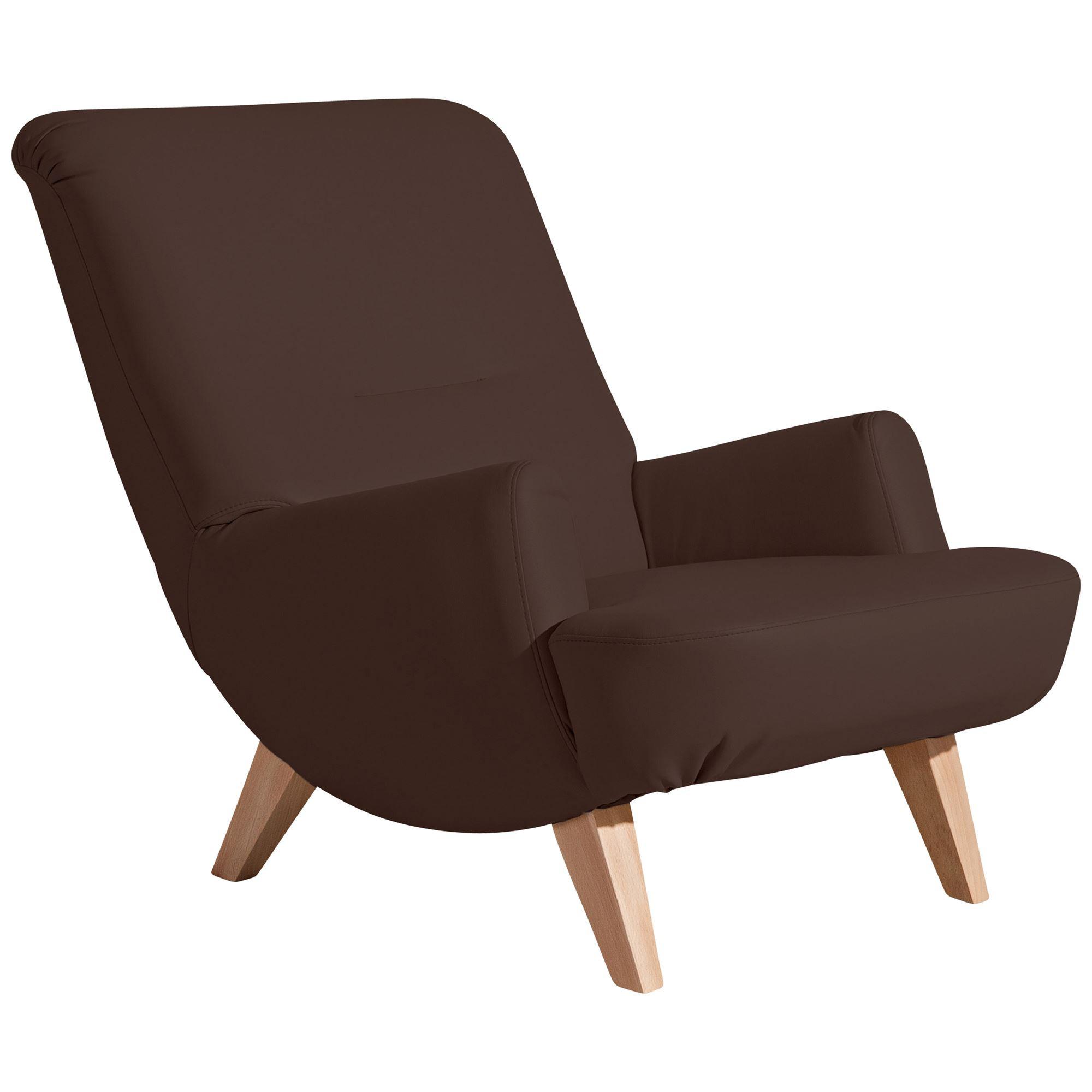 COCKTAILSESSEL Kajsa Kunstleder braun - Braun, Kunststoff (71/80/101cm) - 58aufmkessel