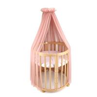 BABY Betthimmel Baldachin mit Himmelstange - Rosa, Textil - waldin