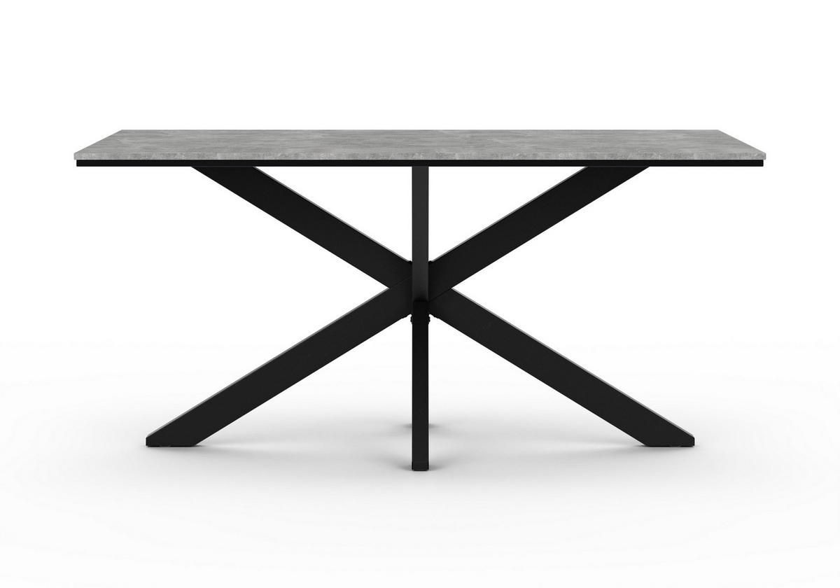 ESSTISCH DARGO 160 x 90 x 73,5 cm - Schwarz/Grau, Holz (160/90/73.5cm) - MASSENO