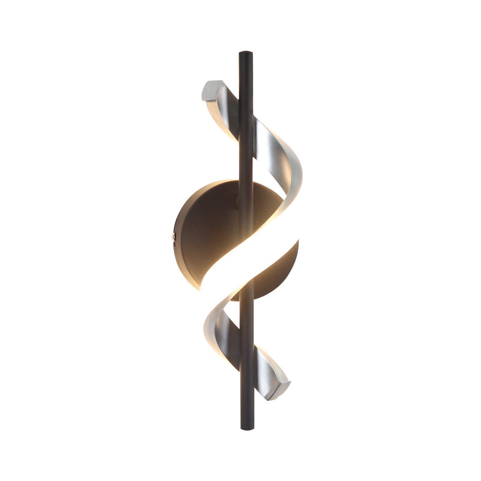 LED-WANDLEUCHTE Sparklite 30/12/12 cm - Schwarz, Metall (12/12/30cm) - ZMH