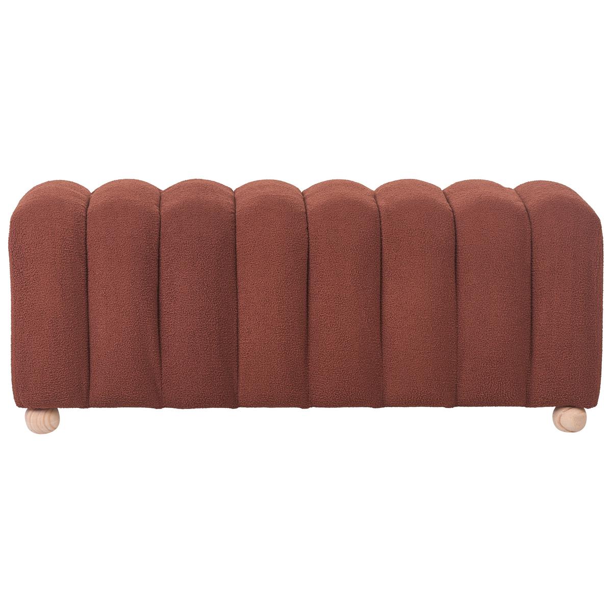 POLSTERBANK Bouclé Goldbraun Idyllwild - Goldfarben, Textil (111/45/39cm) - Beliani