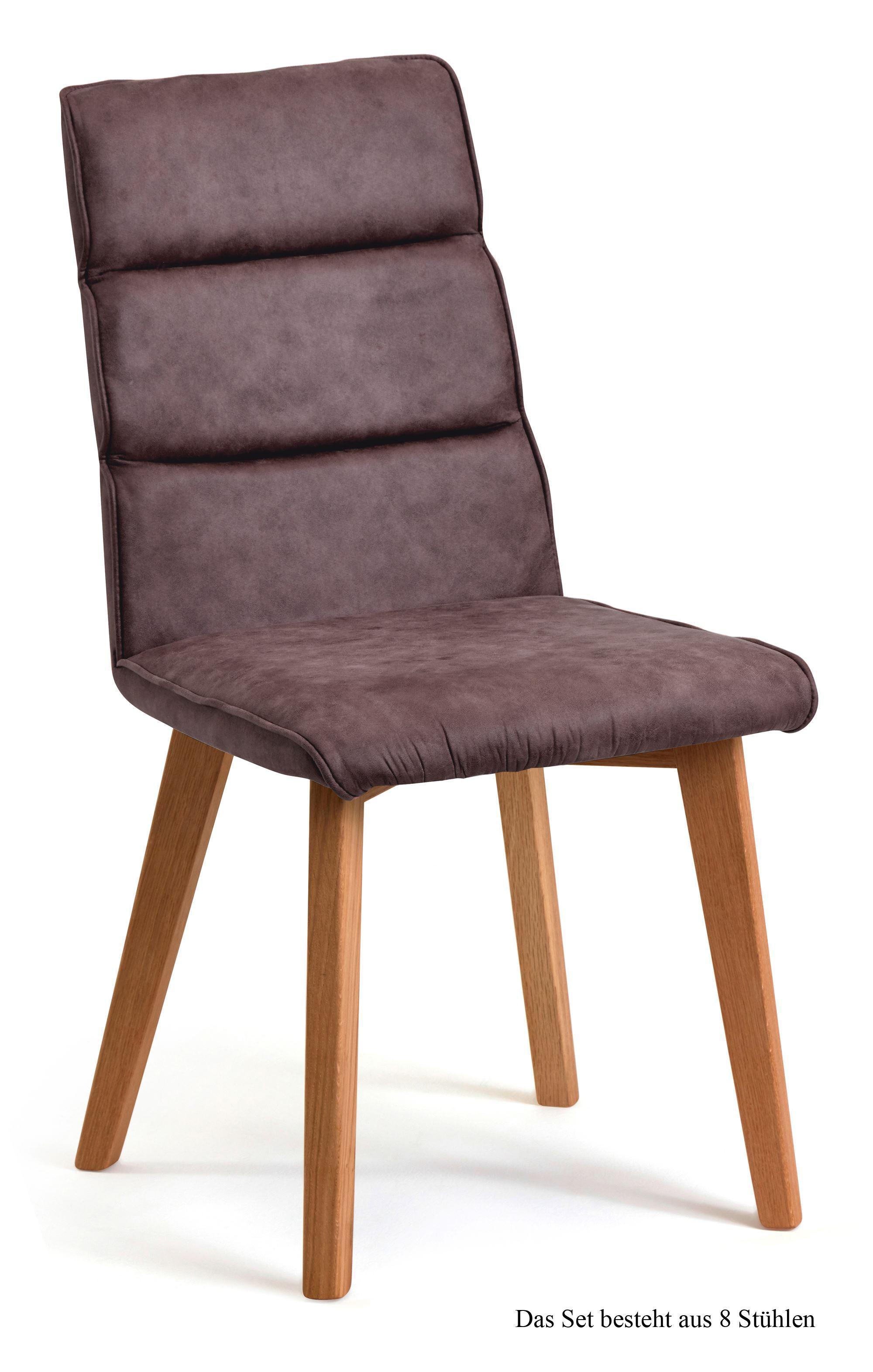 ESSZIMMERSTUHL (8er-Set) Darell 47x92x60 Eiche geölt/Braun - Eichefarben/Braun, Kunststoff (60/92/47cm) - 58aufmkessel