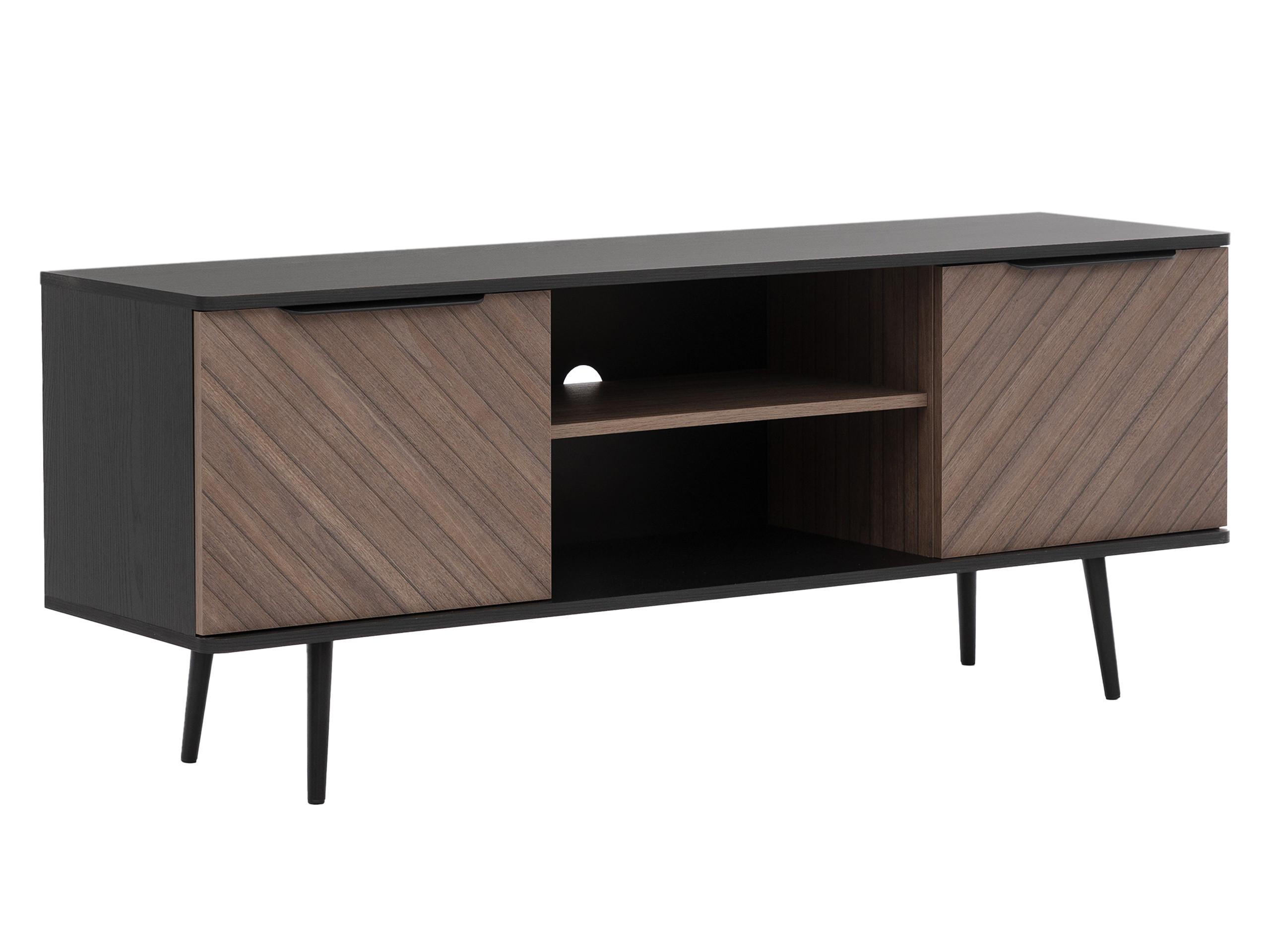 TV-LOWBOARD Pinelli PE04 - Schwarz/Braun, Holzwerkstoff/Metall (150/60/41cm) - MIRJAN24