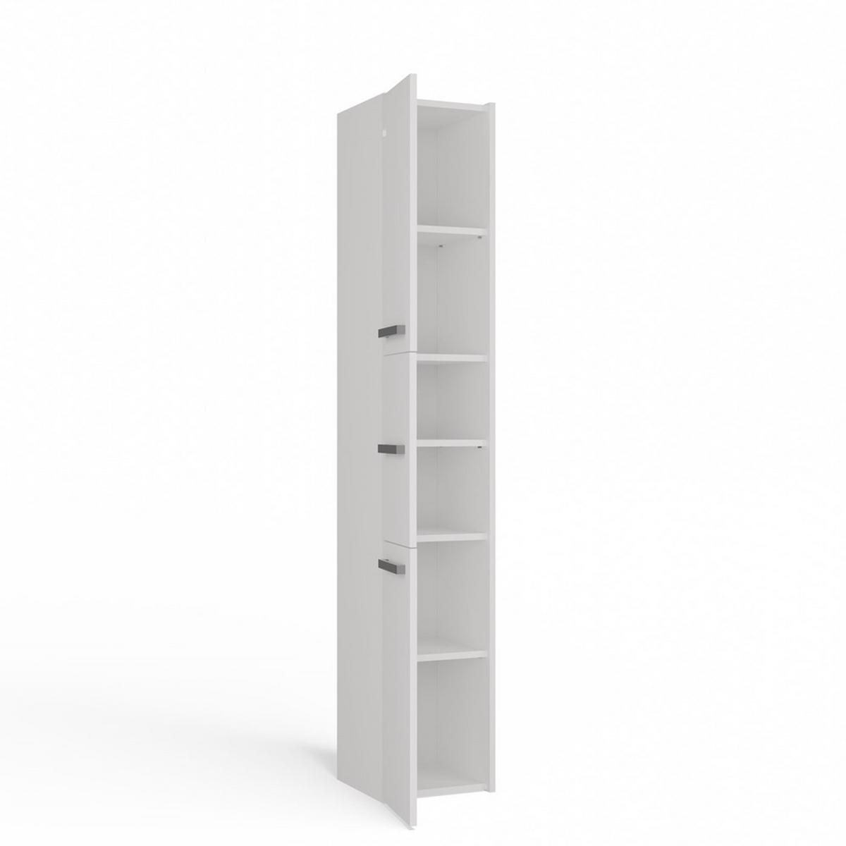 BADEZIMMERSCHRANK Weiß 30/170/30 - Weiß, Holzwerkstoff (30/170/30cm) - RAUMHIRSCH FURNITURE