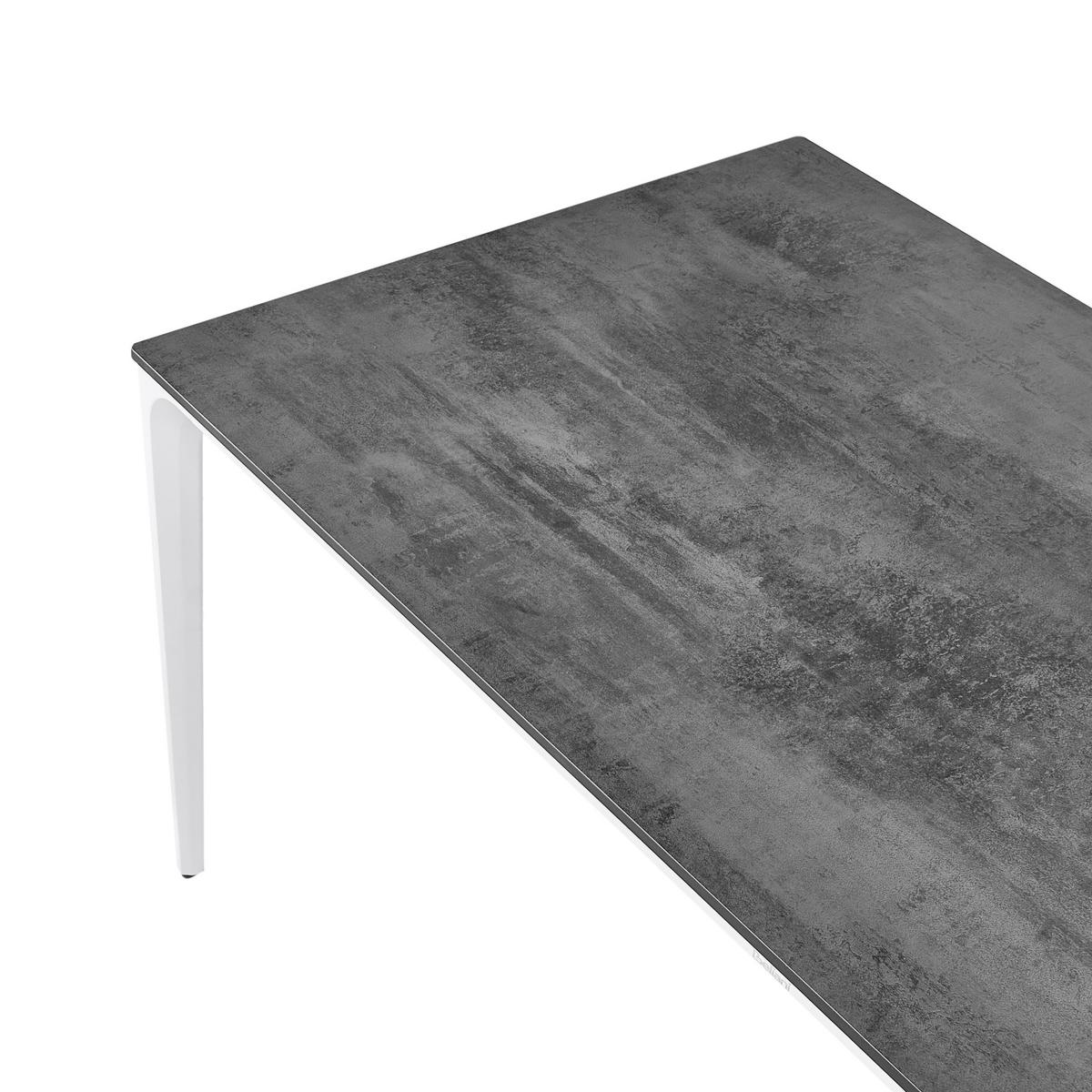 GARTENTISCH 180/90 cm Steinoptik Dunkelgrau Sovareto - Dunkelgrau, Kunststoff (180/90/75cm) - Beliani