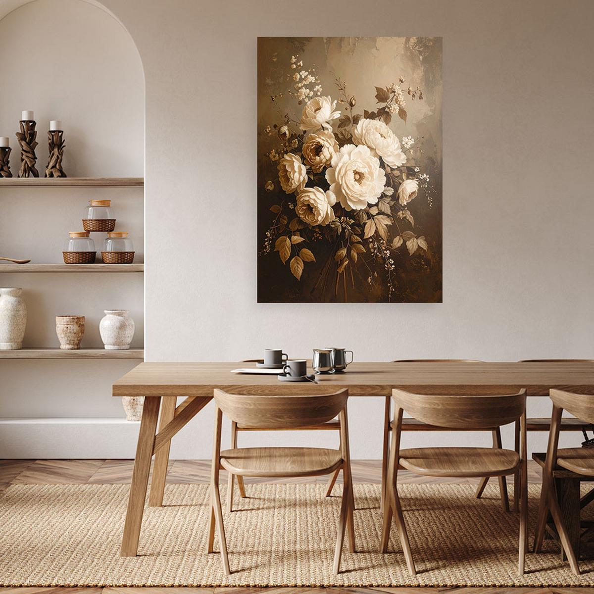 LEINWANDBILD Blumen 30x45cm - Braun, Textil (30/45cm) - Feeby
