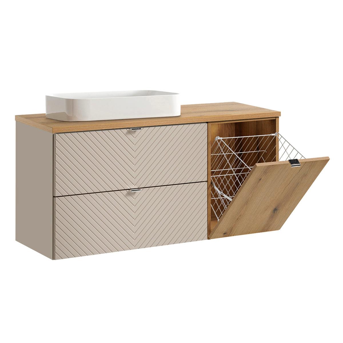 BADMÖBEL 120.4cm Manoa 2er-Set Kaschmir - Beige, Holzwerkstoff (120.4/59/40cm) - Petits-meubles