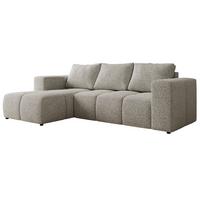 ECKSOFA MONIVA Hellgrau Strukture - Links - Hellgrau/Schwarz, Kunststoff/Textil (164/266cm) - MKS