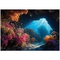 FOTOTAPETE Ozean Korallenriff Braun 400x280 cm - Multicolor, Papier (400/280cm) - Wallarena