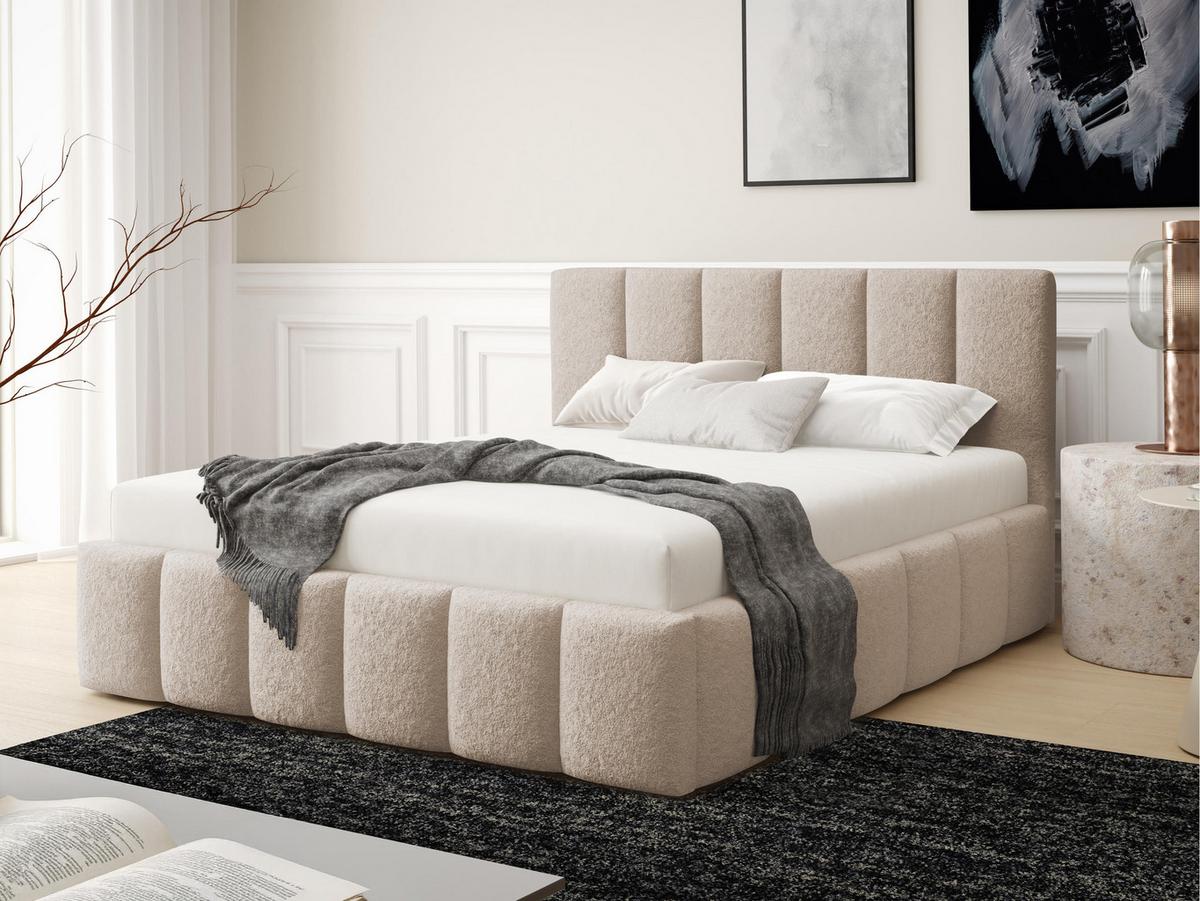 POLSTERBETT Lunaro - Beige, Holz/Textil (180/200cm) - MIRJAN24