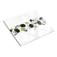 GLASPLATTE 60x52 cm Kirschwasser - Schwarz, Glas (60/0.4/52cm) - TULUP