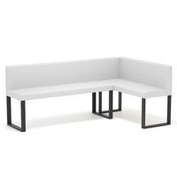 ECKBANK rechts SANA U Kunstleder glatt, 142/196 cm Weiß - Weiß, Kunststoff/Textil (142/196cm) - Idohome