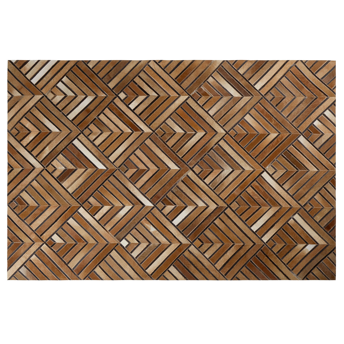 KURZFLOR-TEPPICH Tekir 200/140 cm - Braun, Fell (140/200cm) - Beliani