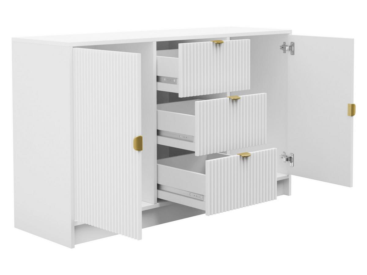 SIDEBOARD Tireno - Goldfarben/Schwarz, Holzwerkstoff/Metall (118/75/40cm) - MIRJAN24