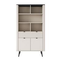 REGAL AUTUMN 2D1S mit Schublade, Kaschmir / Grauer Stein - Beige/Grau, Holzwerkstoff (90/163/40cm) - Lookway
