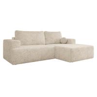 ECKSOFA Mivo, Seite: Rechts - Sandfarben/Schwarz, Holz/Kunststoff (266/163cm) - MIRJAN24