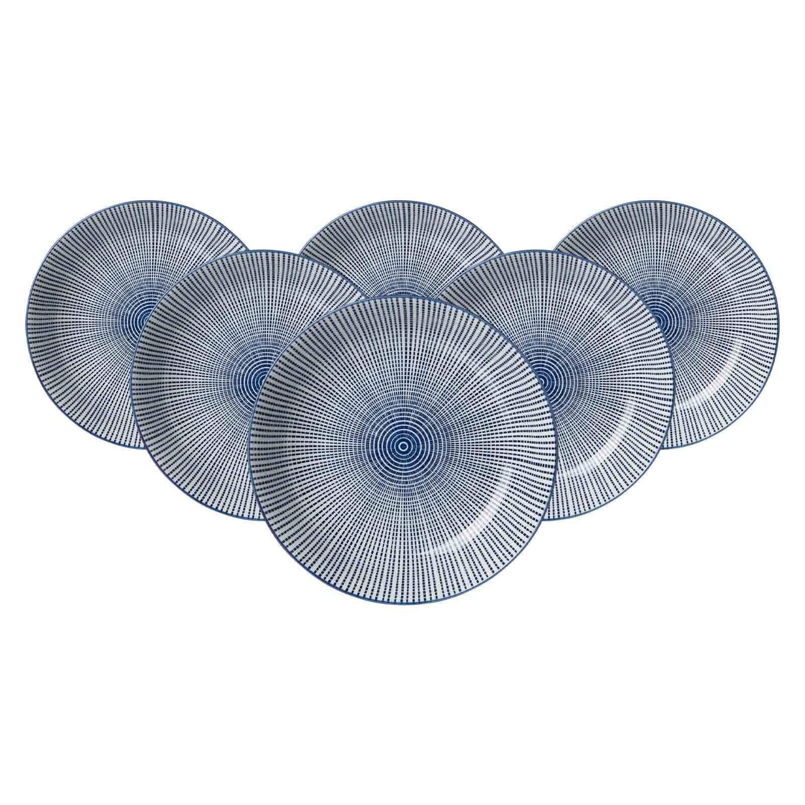 SUPPENTELLER Royal Makoto blau-weiß ø 20,5 cm 6er Set - Blau/Weiß, Keramik (20.5cm) - Ritzenhoff Breker