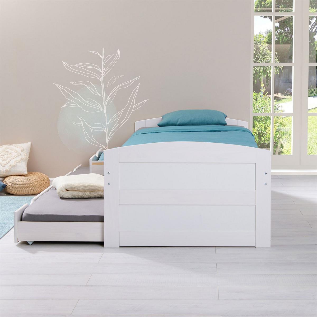 FUNKTIONSBETT JESSY 90x190 cm weiß - Weiß, Holz (98/63/194cm) - IDIMEX