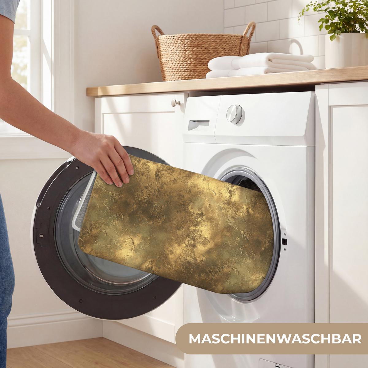 BADEMATTE Antik - Metallic-Look - Gold 120x60 cm - Goldfarben, Textil (120/60cm) - OnlyWow