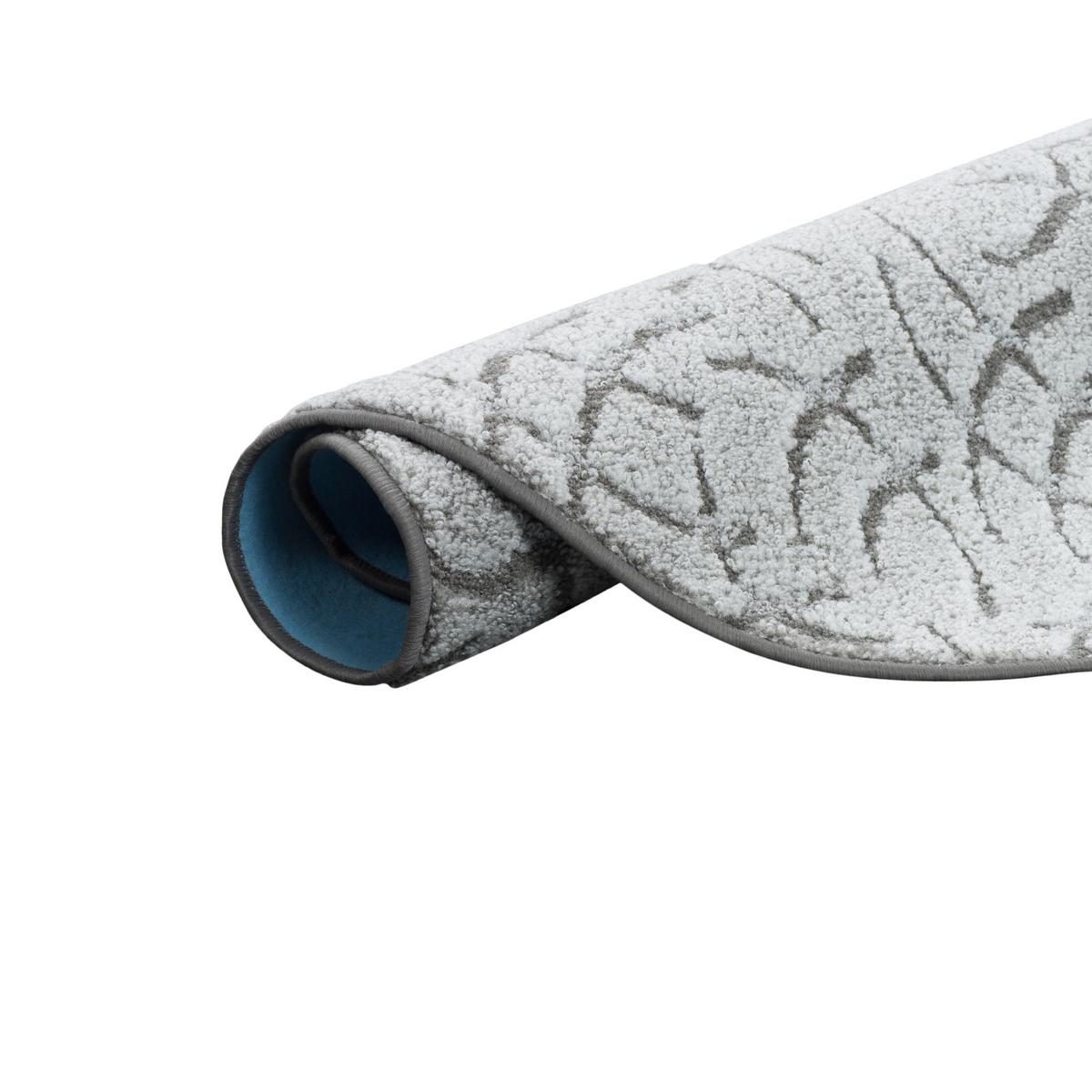 KONTURENSCHNITT HOCHFLOR TEPPICH FRIEDA RUND - Grau, Textil (160/160cm) - Snapstyle