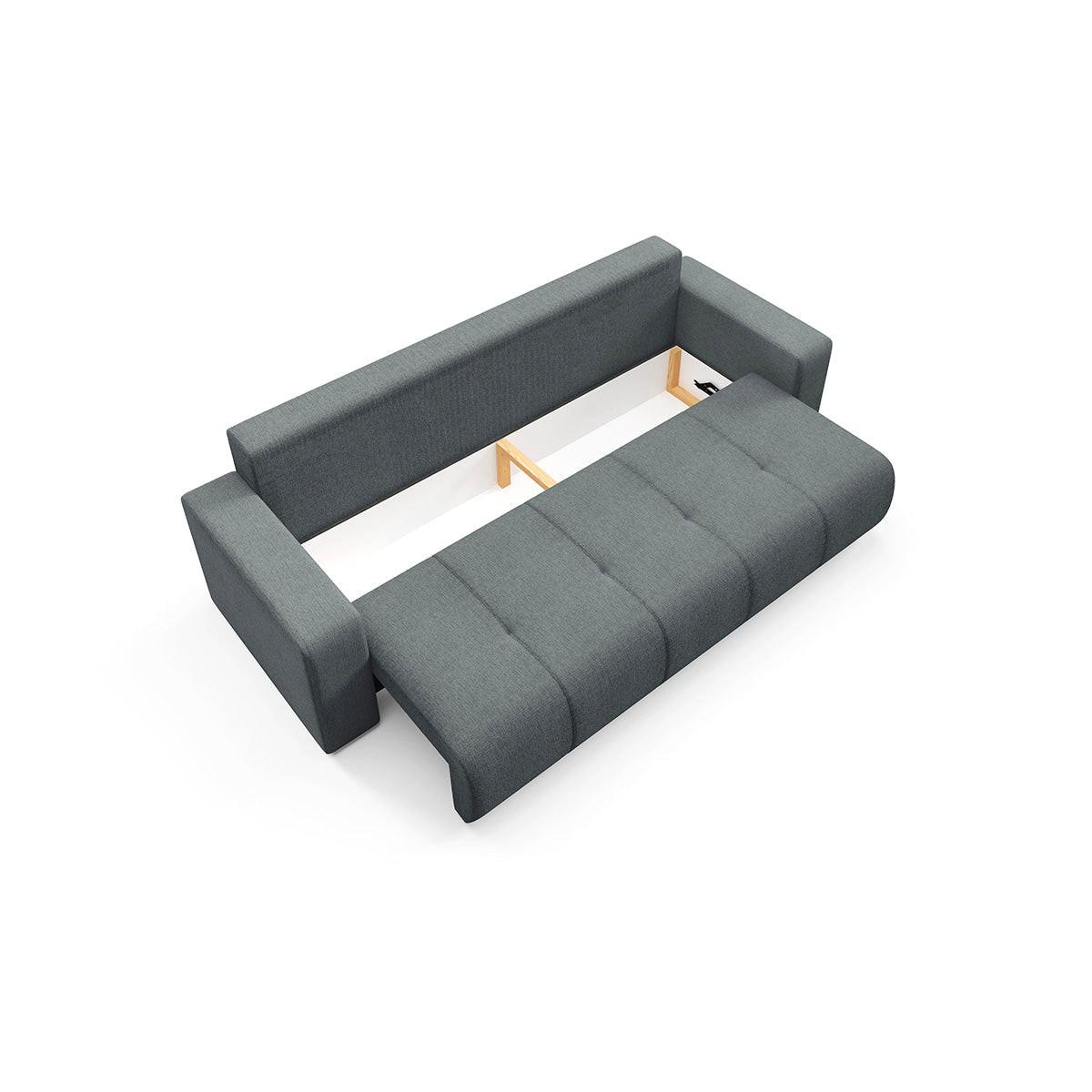 SOFA Vasco 3 Sitzplätze Grau - Grau, Holz (244/86/92cm) - Petits-meubles