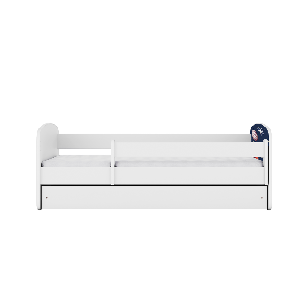 KINDERBETT Kosmos mit Schublade 160/80 90/61/164 - Weiß, Holzwerkstoff (80/160cm) - RAUMHIRSCH FURNITURE