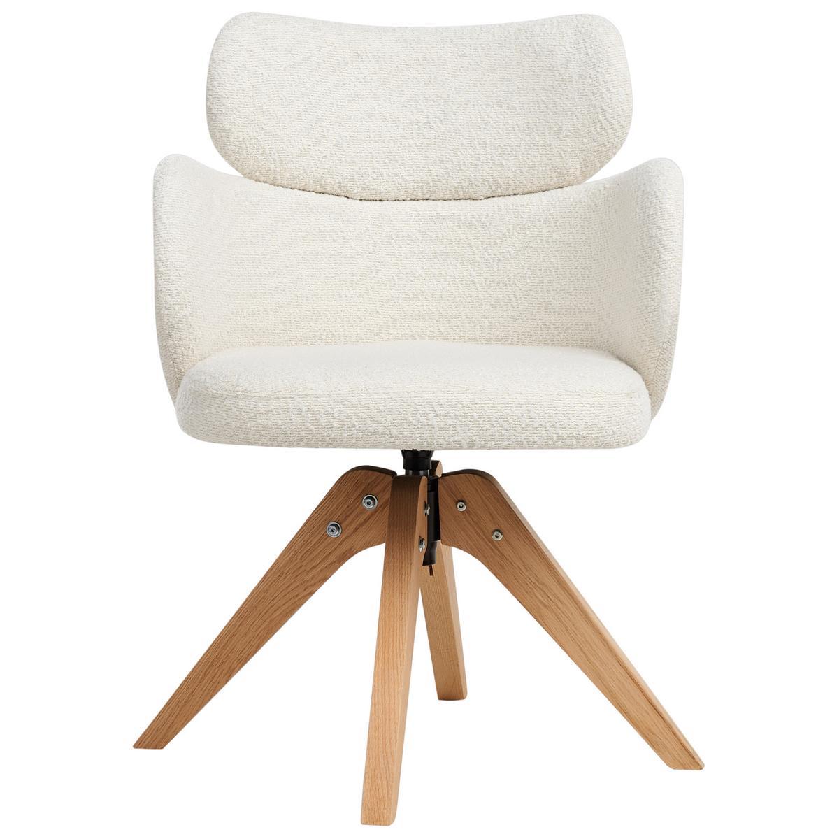 ESSZIMMERSTUHL Beige Marcy - Beige/Braun, Textil (60/85/66cm) - Beliani