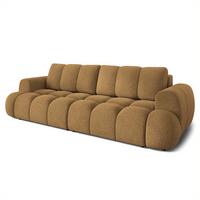 BETTSOFA DAFNE Orange Bucle-Stoff mit Schlaffunktion - Orange, Textil (300/88/113cm) - MASSENO