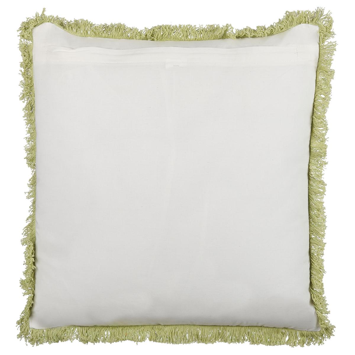 DEKOKISSEN 2er-Set Hellgrün 45/45 cm Filix - Hellgrün, Naturmaterialien/Textil (45/45cm) - Beliani