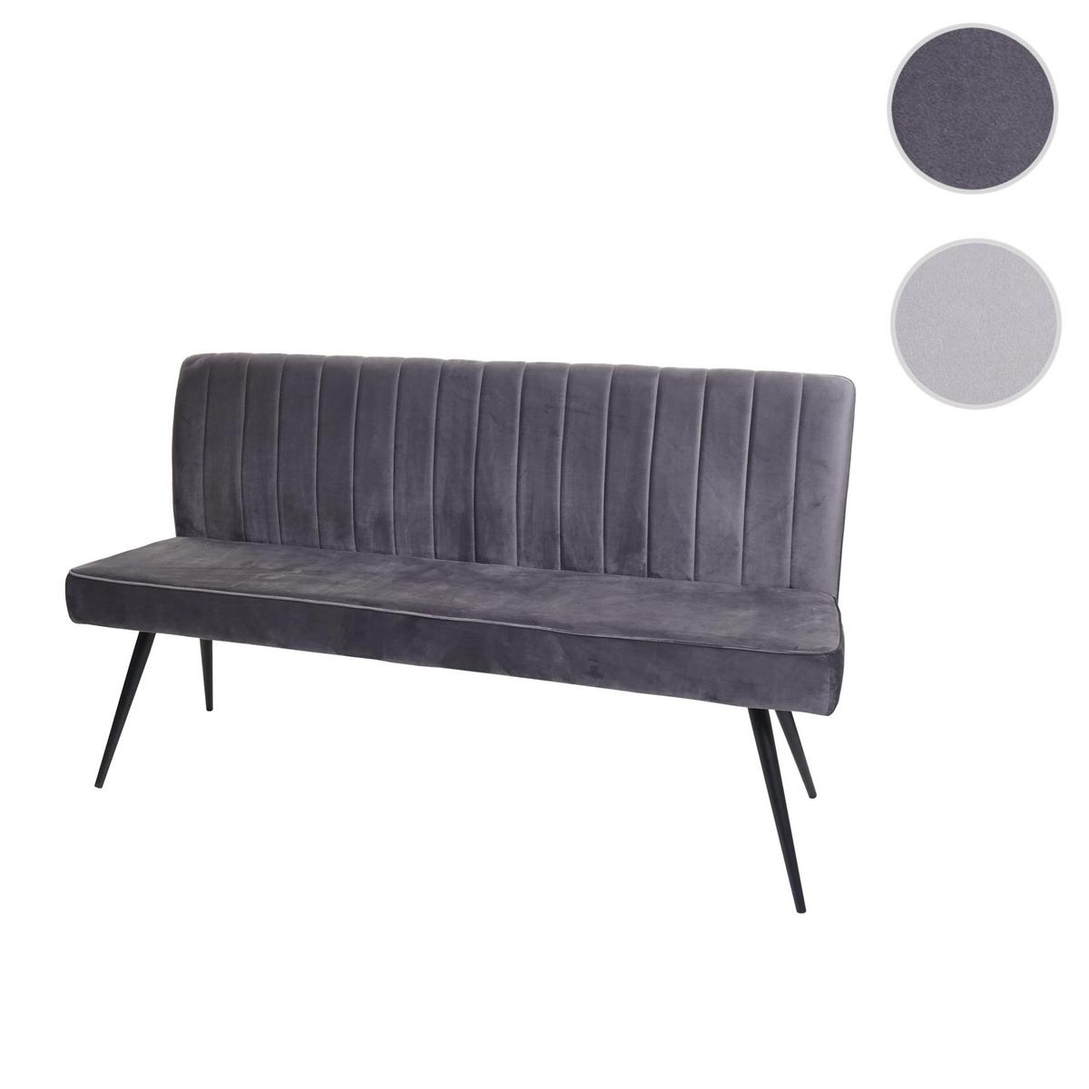 SITZBANK Grau - Dunkelgrau/Grau, Metall (160/90/60cm) - MCW