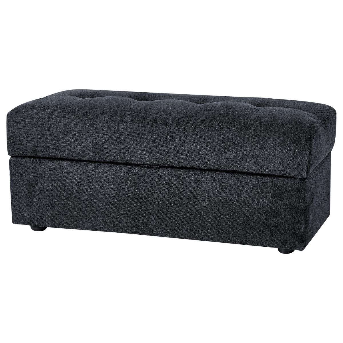 3-SITZER-SCHLAFSOFA Polsterbezug Schwarz Falster - Schwarz, Textil (210/75/94cm) - Beliani