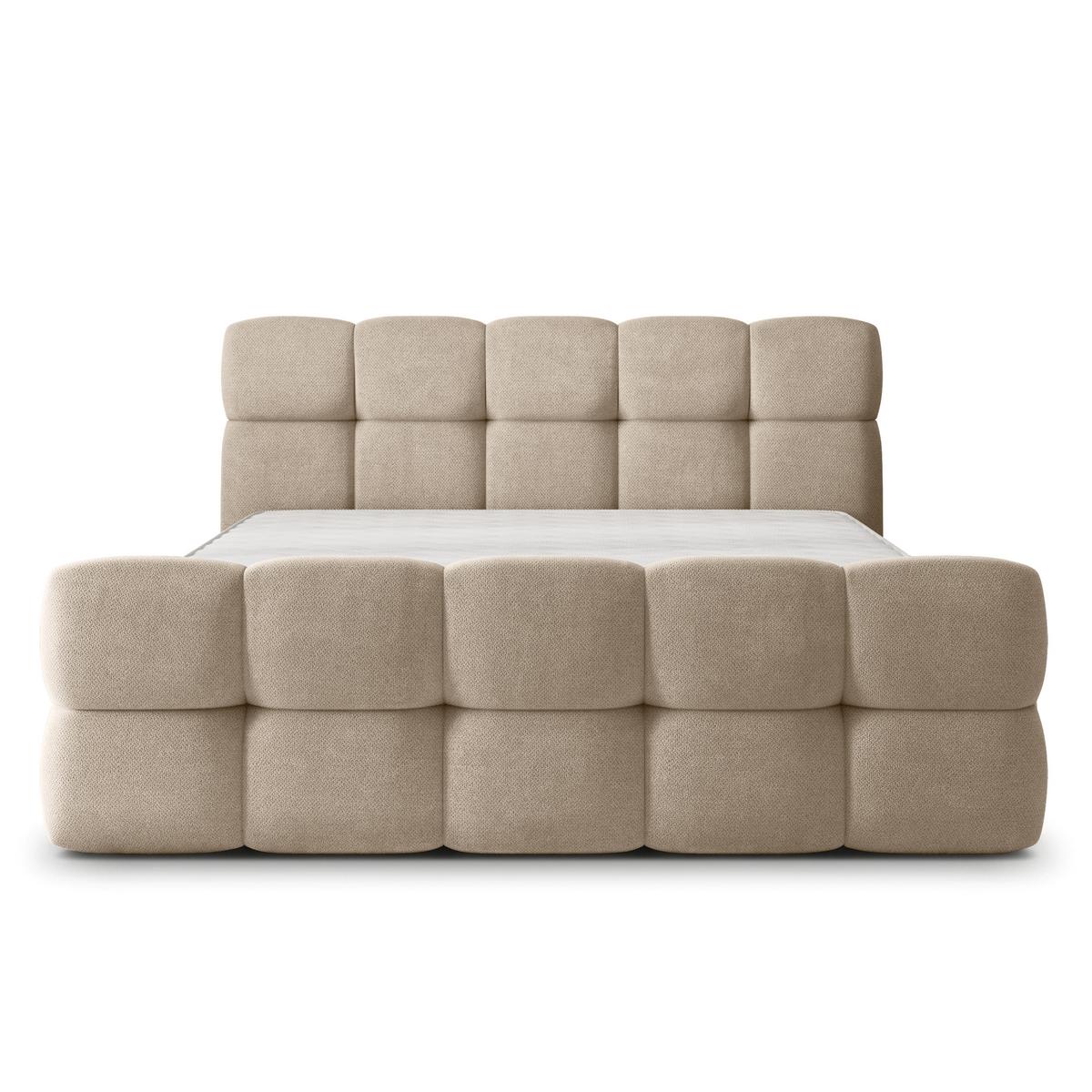 POLSTERBETT ELIZJA 180x200 cm mit Bettkästen - Beige - Beige, Holz (180/200cm) - MASSENO