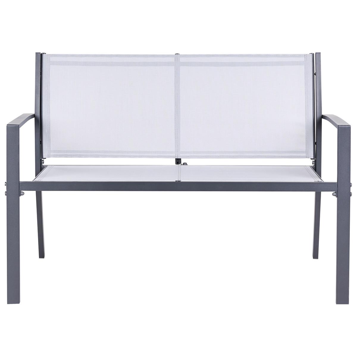 LOUNGE-SET mit Tisch 4-Sitzer TAVOLETO Grau Metall - Grau, Metall - Beliani
